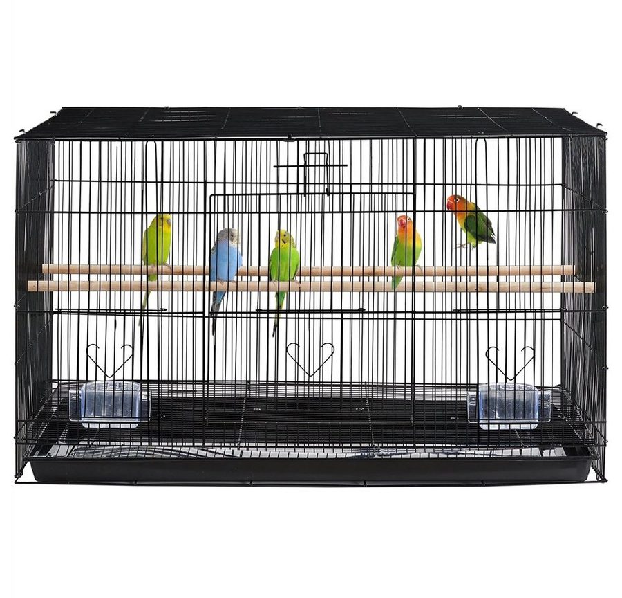 Yaheetech Vogelkäfig, Käfig mit ausziehbarer Schublade Stapelbarer Flugkäfig von Yaheetech
