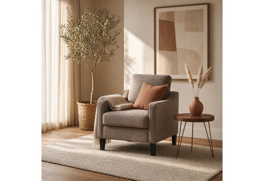 TLGREEN Loungesessel Accent Sessel mit Kissen,Polstersessel – 75×71×90 cm (Bequemes Einzelsitz-sofa),Lesesessel bequem, fur Wohnzimmer, Büro & Wohnung,Apartment von TLGREEN