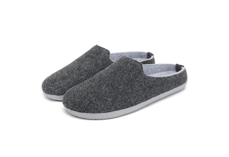 Home & Joy vegan & recycled Comfort Filz unisex Hausschuh (hohe Hüttenschuhe, Fußbett entnehmbar, weich & warm gefüttert, bequem) Pantoffeln Latschen Schlappen Slipper Pantoletten Winter rutschfest von Home & Joy