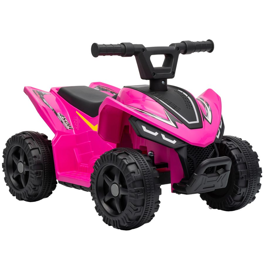 AIYAPLAY Kinder Quad Elektro 6V Kinderquad mit Lithium-Akku Vorwärtsfunktion Lenkerknopf-Steuerung, Elektro-Quad für Kinder 1,5-2 Jahre Max. Belastung 25 kg Hellrot   Aosom von AIYAPLAY