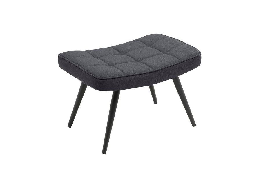 byLIVING Fußhocker Uta (Bezug: Samt, Webstoff, Cord, Grob-Cord, Bouclè / Farbe: dunkelgrün, grau, schwarz, off white, mit Steppung), passender Sessel separat erhältlich von byLIVING