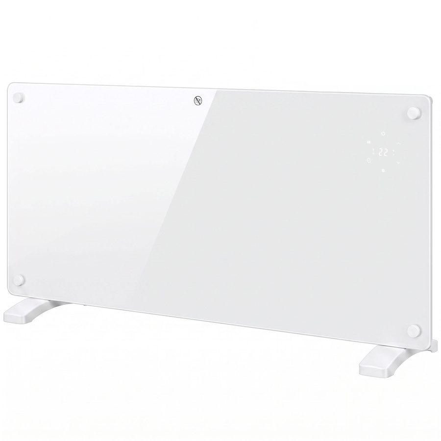 HOMCOM Niedrigenergie-Elektroheizer, 2000W Wand- und Stand-Konvektor, WLAN-kompatibel mit Alexa und Google Home, Thermostat, 24h-/Wochen-Timer, LED-Display, Fernbedienung, Weiß   Aosom von HOMCOM