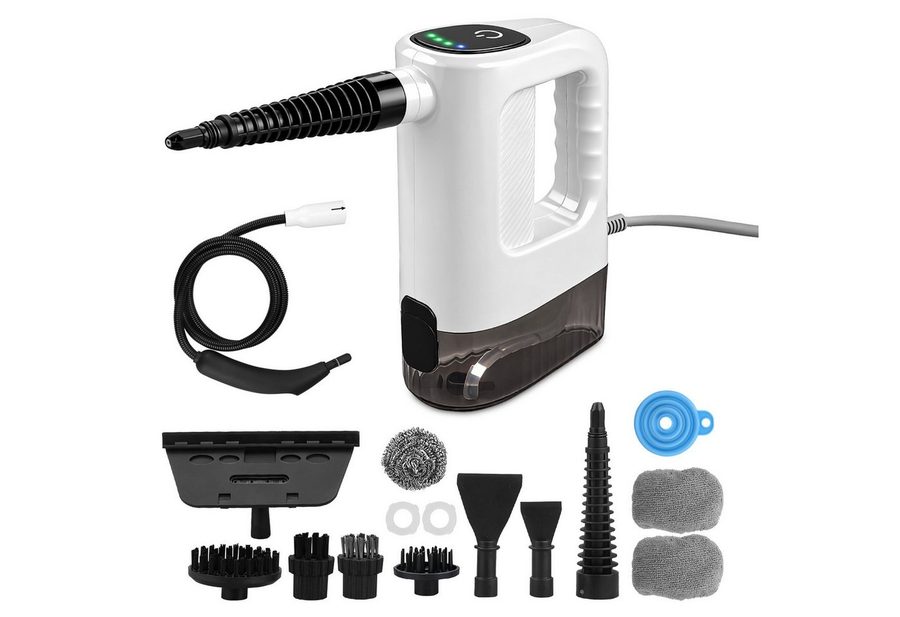 HS Onsing Handdampfreiniger 150-450 Kpa 3 Stufe Dampf 15s Aufheizzeit 400-ml-Wassertank, 1200 W, mit 13 Zubehörteilen gegen Fett-und Kalkablagerungen Dampfreiniger von HS Onsing