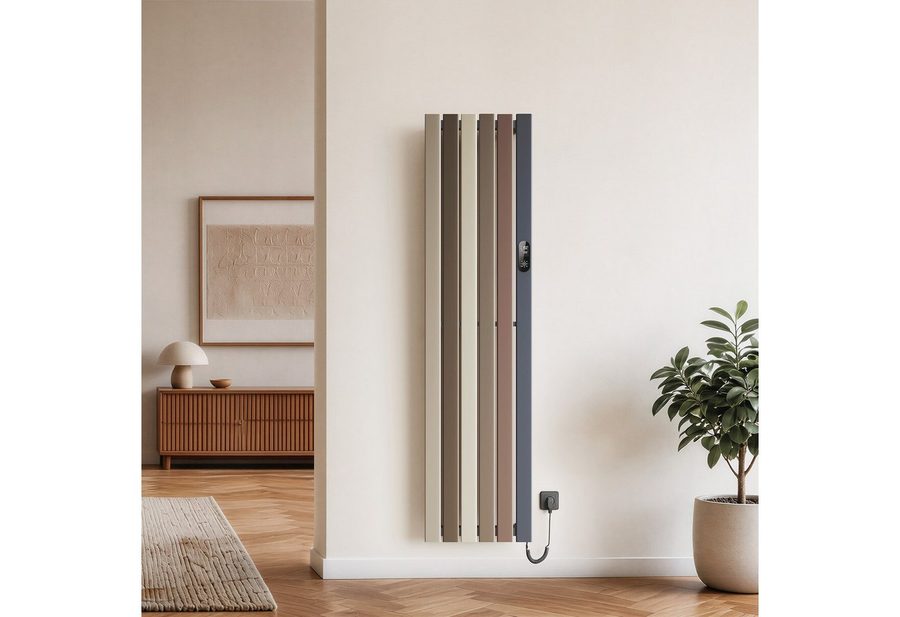 EMKE Elektrischer Badheizkörper Elektroheizkörper mit Thermostat, Smart Home, elektrische Heizung, Elektrischer Heizkörper zur Wandmontage, 7–30 °C, programmierbar von EMKE