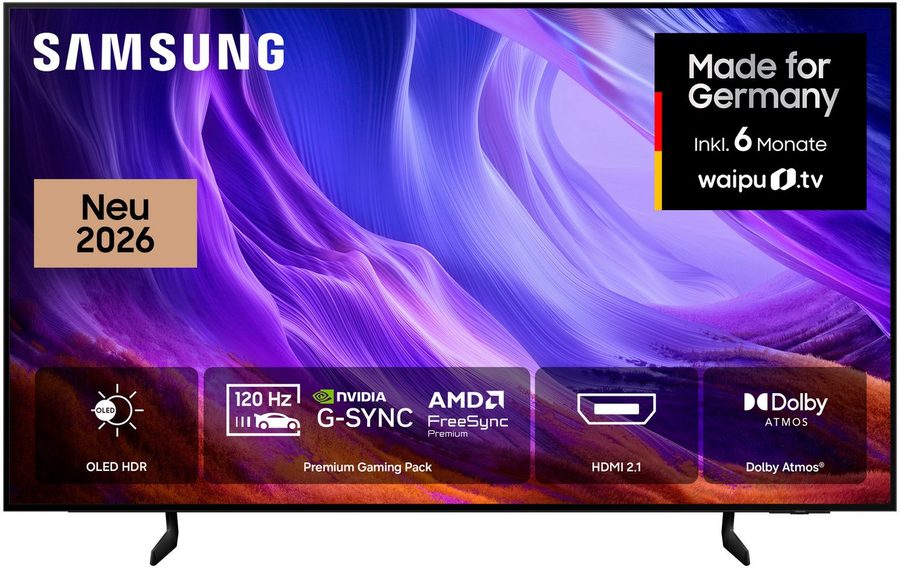 Samsung GQ65S85HAE OLED-Fernseher (163 cm/65 Zoll, 4K Ultra HD, Smart-TV, HDR 10+ Bild, Premium Gaming Pack mit 120Hz, HDMI 2.1, Dolby Atmos) von Samsung