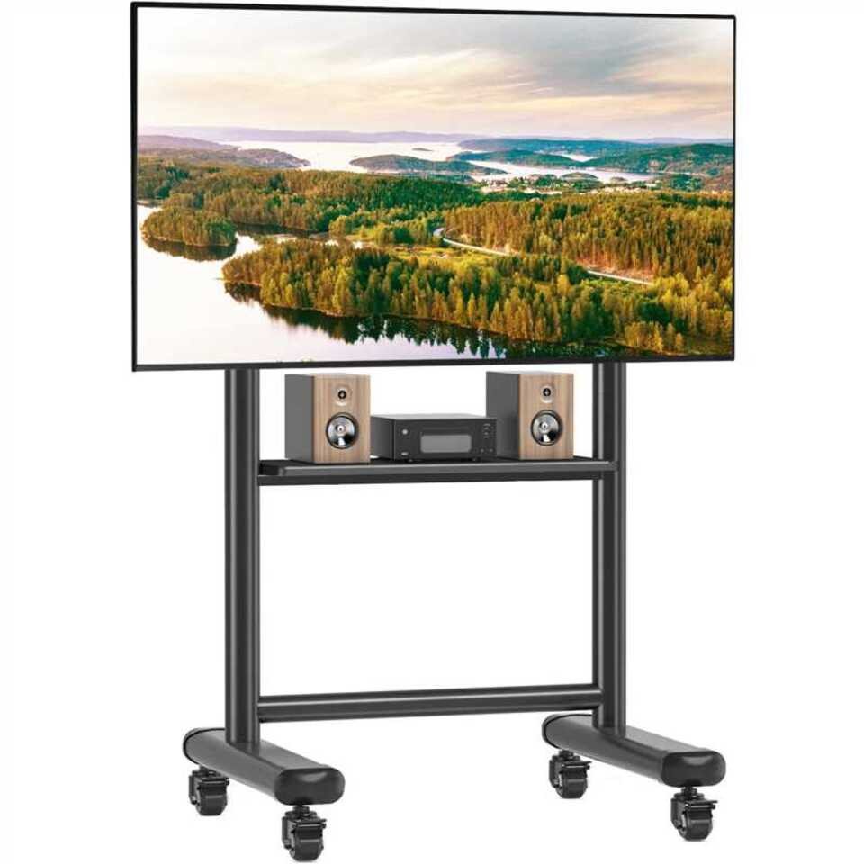 Rfiver TV-Ständer Rollbar mit Ablage Für 50-86 Zoll Fernseher, Mobiler Fernsehständer, (bis 86 Zoll, 1-tlg., bis 68kg Max. VESA 800x600mm) von Rfiver