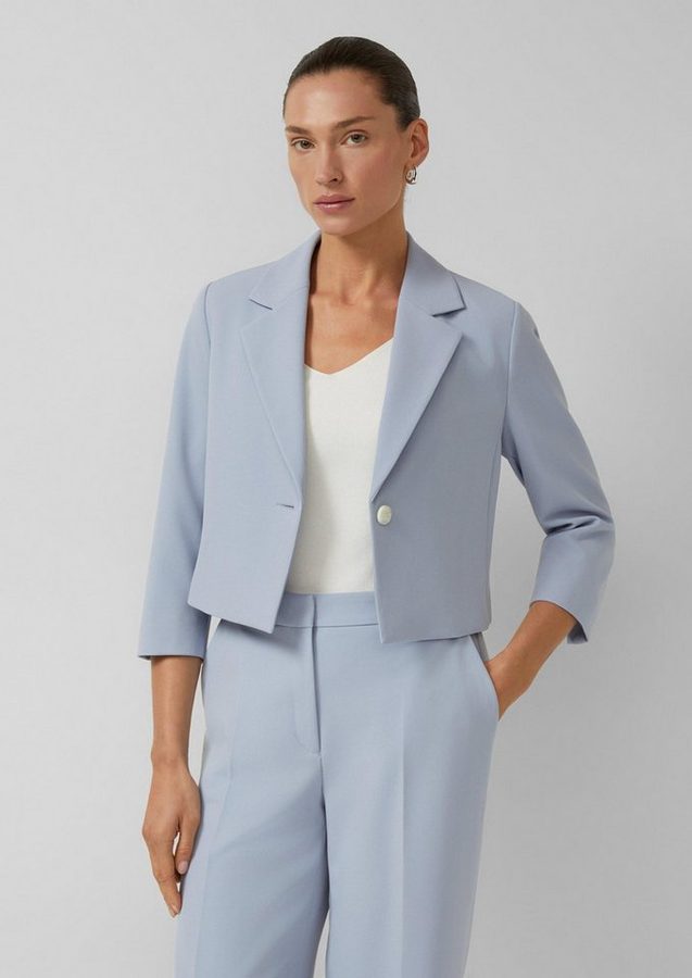 s.Oliver Jackenblazer Indoor-Blazer Eleganter Kurz-Blazer mit 3/4-Ärmeln von s.Oliver