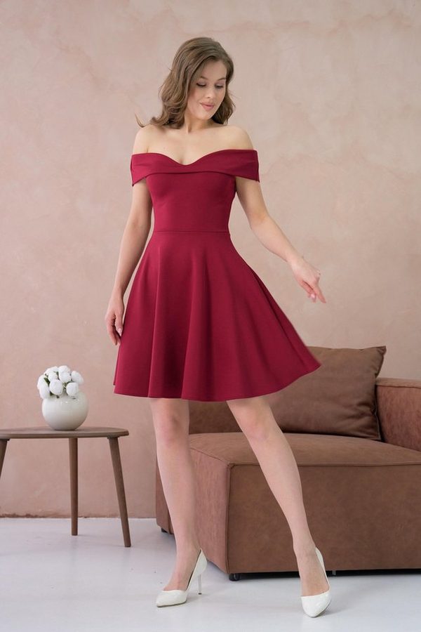 WOMAN VISION Minikleid Trägerloses Minikleid mit Ausschnitt von WOMAN VISION