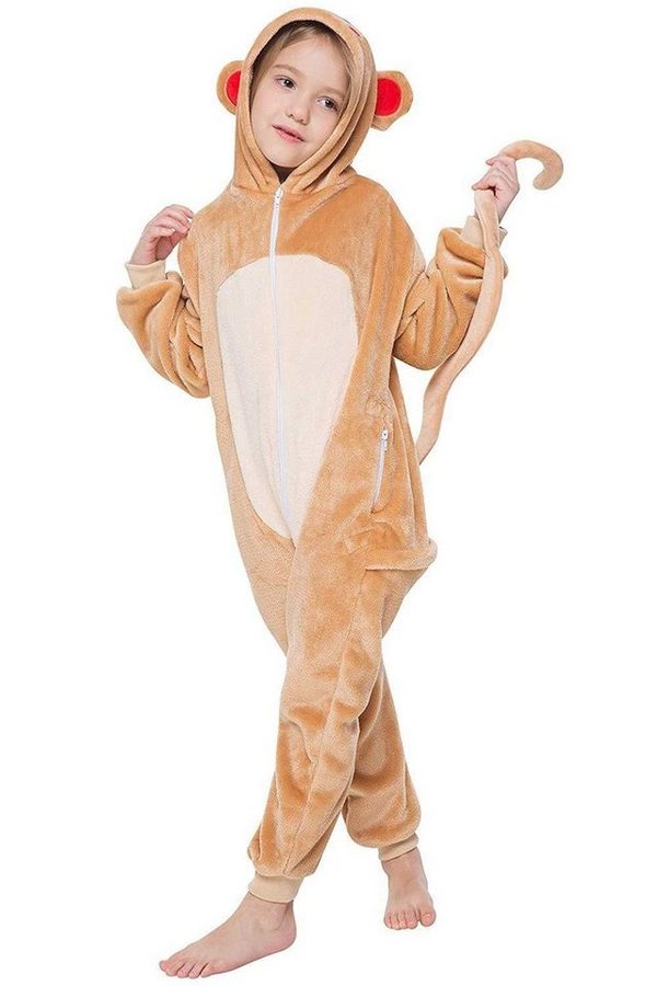 Corimori Jumpsuit Große Auswahl an Kinder Onesies, Jumpsuits, Tier-Kostümen (1-tlg) Jumpsuit, Pyjama, Fasching, Kigurumi, Tierkostüme, Affe "Louis" von Corimori