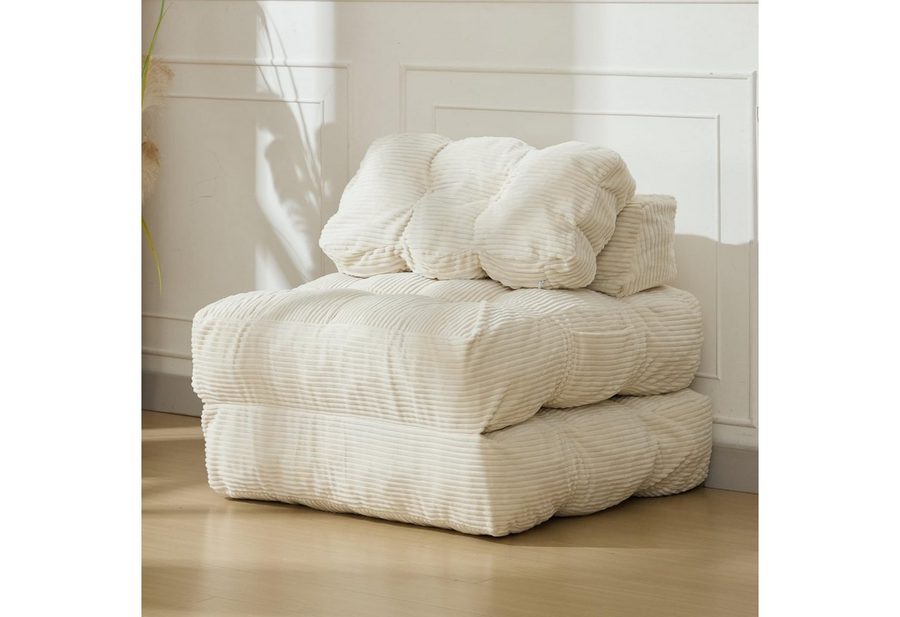 GarveeMore Schlafsofa mit Kissen 3-in-1 Klappsofa aus Cord Schlafsessel Multifunktionssofa von GarveeMore