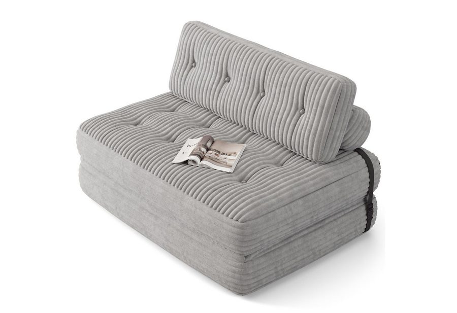 Bealife Schlafsofa Klappbares Sofa, Relaxsessel Indoor-Lazy Mit Rückenkissen, kein Aufbau, sofort nutzbar von Bealife