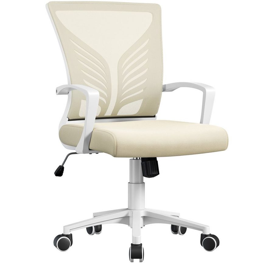 Yaheetech Bürostuhl Höhenverstellbarer Drehstuhl (1 St), Schreibtischstuhl mit Schaukelfunktion für Arbeitszimmer/Büro von Yaheetech