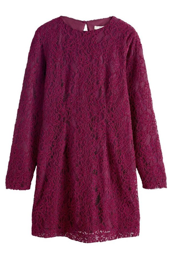 LAURA ASHLEY Minikleid Laura Ashley Samt-Minikleid mit Spitze (1-tlg) von Laura Ashley