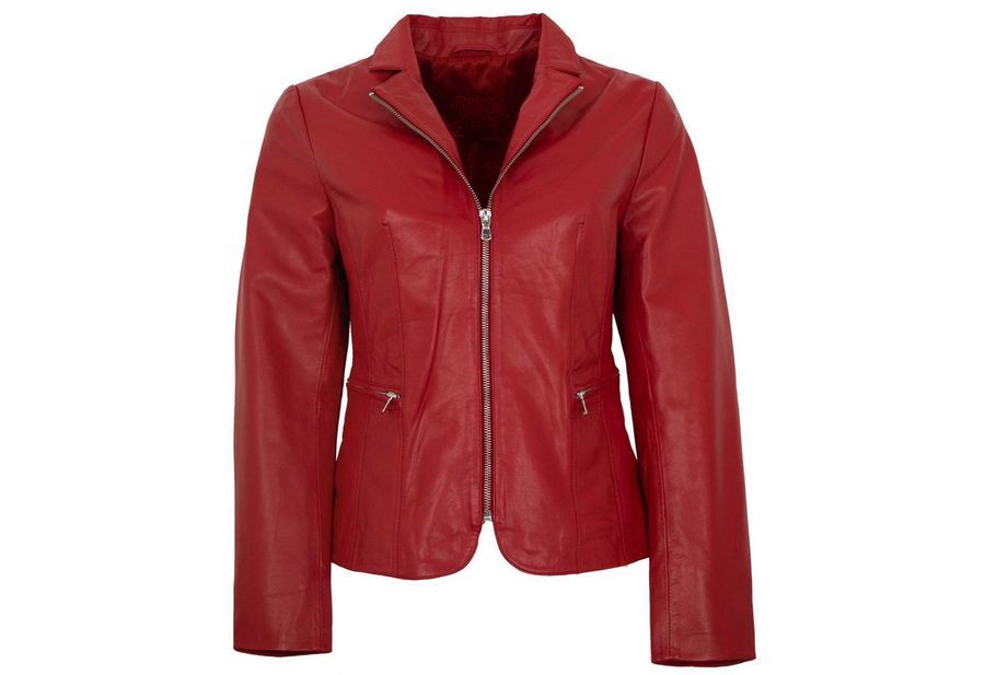 Maddox Lederjacke Inka MADDOX - Damen Lederjacke Blazer Lammnappa rot von Maddox
