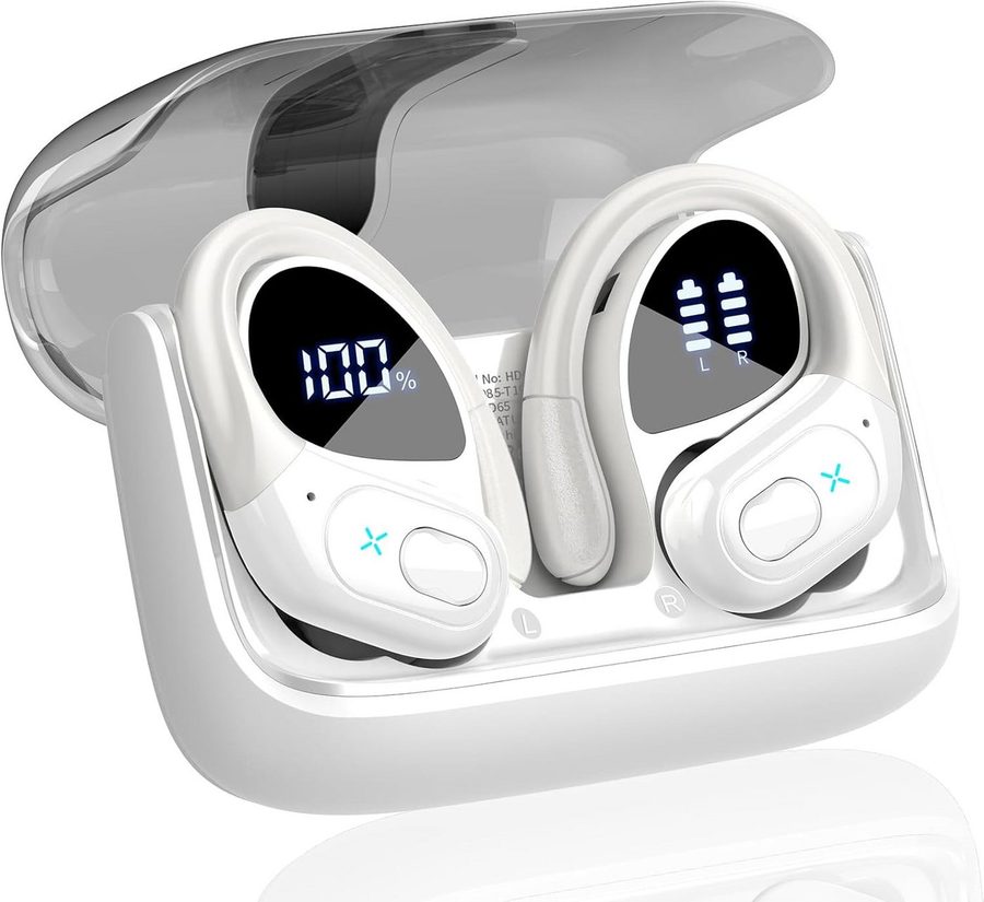 SpionProfi In Ear Kopfhörer Bluetooth Kabellos Sport Ohrbügel Wireless Headset Headset (Kompatibel mit jedes Bluetooth Gerät für Iphone Samsung uvm) von SpionProfi