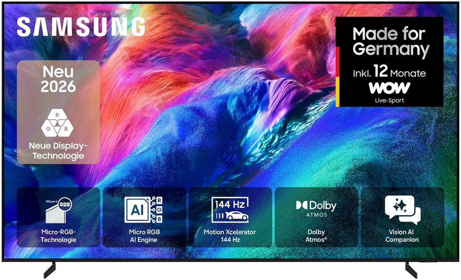 Samsung GMR100R85HU LCD-LED Fernseher (252 cm/100 Zoll, 4K Ultra HD, Smart-TV, Micro RGB, 100% BT.2020 Farbraum, Motion Xcelerator 144Hz, Dolby Atmos) von Samsung