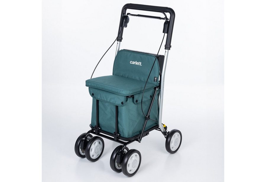 Carlett Einkaufstrolley Einkaufswagen Shopping Trolley Rollatoren für Senioren, Maximale Sitzbelastung 125 kg, 30L, Wasserdichte Tasche aus Polyester von Carlett