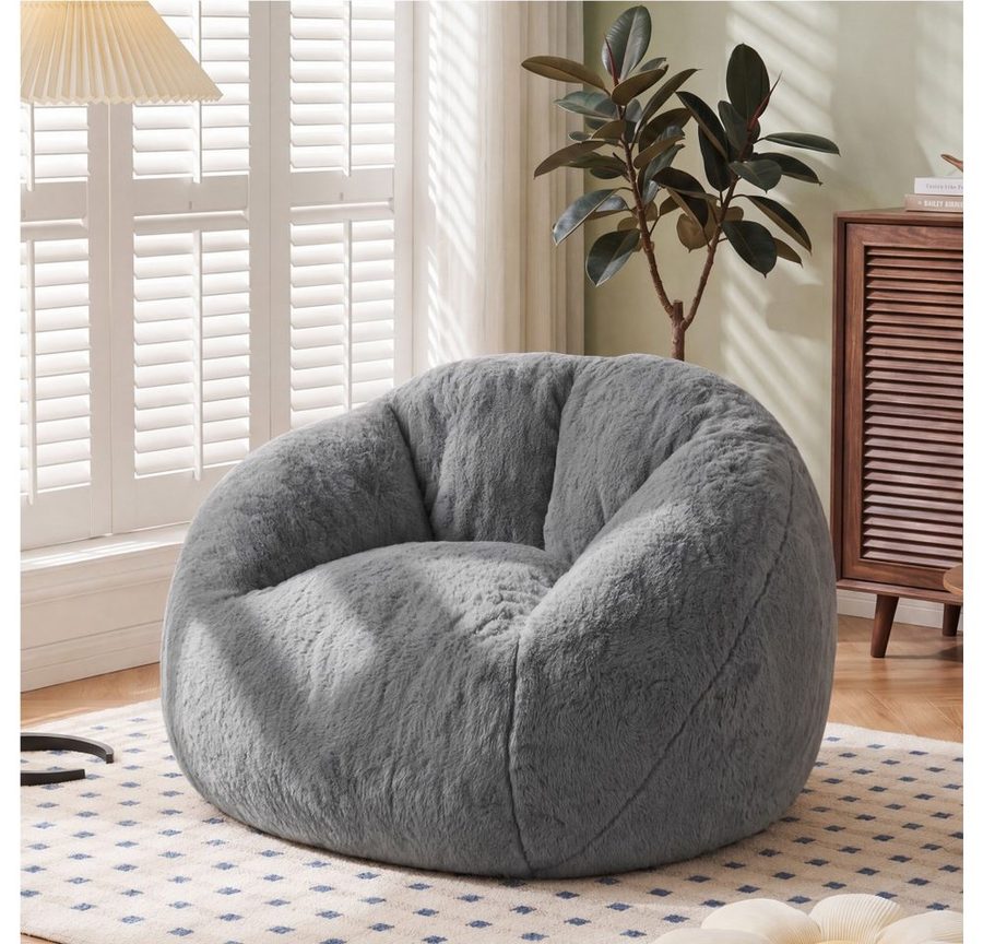 Vipbear Sitzsack Einzelsofa für Wohnzimmer, Relaxsessel mit Aufbewahrungstasche (1 St), Cord-Stoff,hautfreundlich, 86x104x61cm, für Erwachsene & Kinder von Vipbear