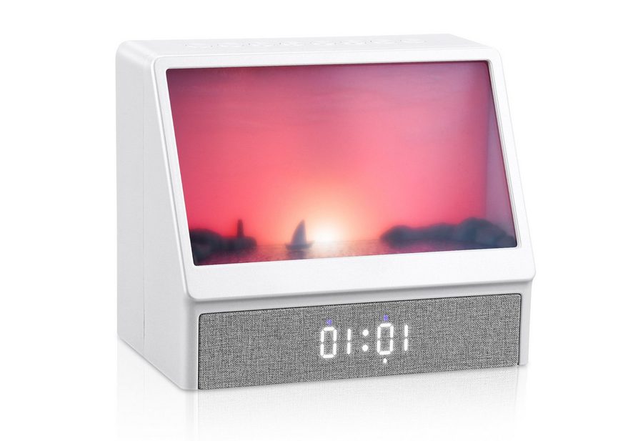 CkeyiN Pro Wecker Sonnenaufgang Wecker,Tageslichtwecker,Bluetooth-Lautsprecher 6 farbige Licht,mit 12 Naturgeräuschen,für Frauen Männer Teens von CkeyiN Pro