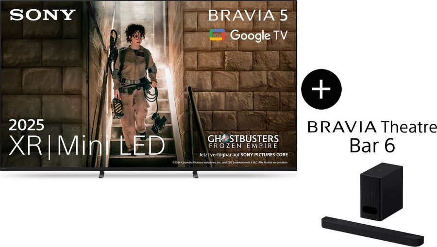 Sony K-65XRS BRAVIA 5 Mini-LED-Fernseher (164 cm/65 Zoll, 4K Ultra HD, Smart-TV, Google TV, Set aus TV BRAVIA 5 Direct LED Fernseher + BRAVIA Theatre Bar 6) von Sony