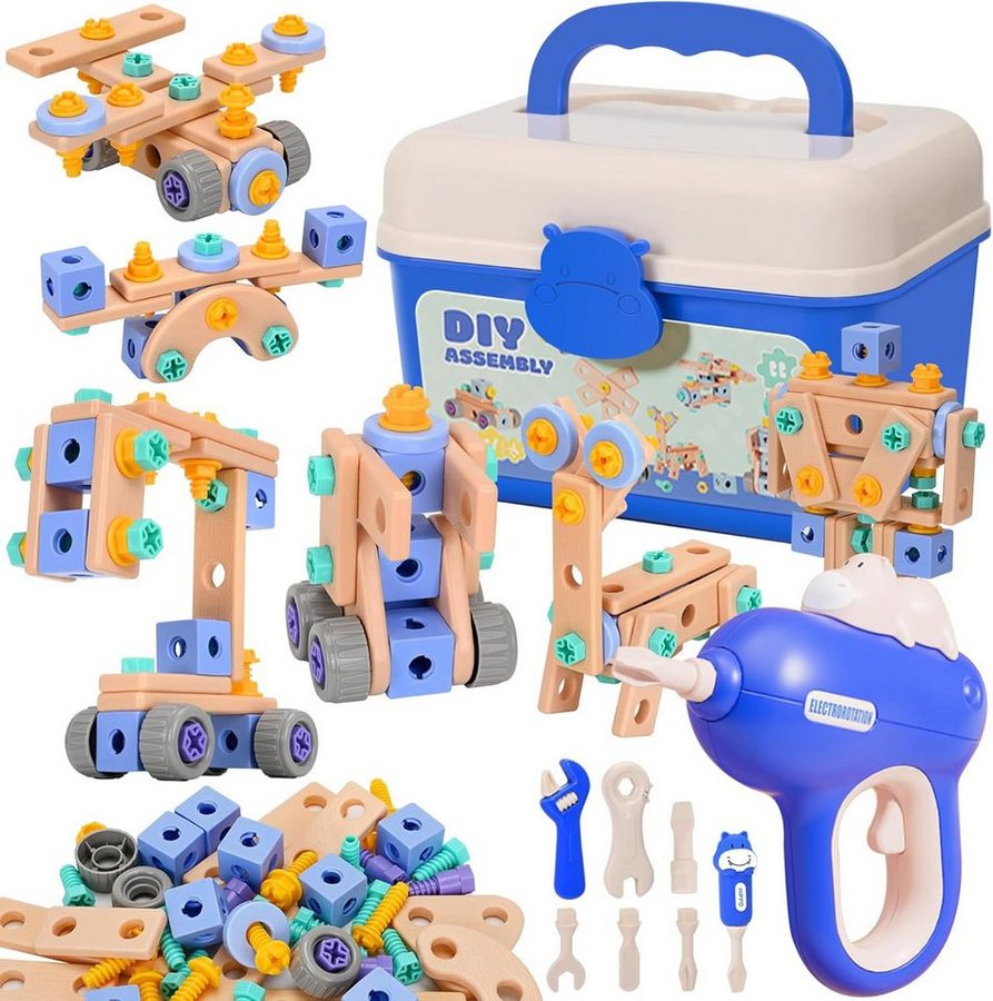 Luckice Lernspielzeug magnetische Bausteine, Lern- & Steckspiel, Kreativspielzeug für Kinder (Holzbausteine stellen ein wunderbares Lernspielzeug dar. Dieses kreative Spielzeug eignet sich perfekt für kleine Kinder, dient als ideales Spielmaterial für den Kindergarten und regt auf spielerische Weise die Vorstellungskraft sowie die handwerklichen Fähigkeiten der Kleinen an., 160-St., für Jungen ab 3 Jahre Geburtstagsgeschenk Geschenkidee), Fördert Feinmotorik & Kreativität, Montessori Konstruktionsspielzeug von Luckice