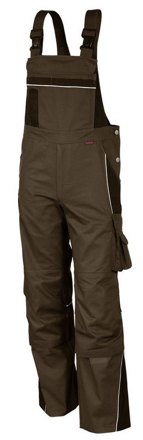 Qualitex Workwear Arbeitslatzhose strapazierfähige PROfessionals Latzhose aus faserverstätktem Gewebe (1-tlg) MG 245 g Blaumann - 15 Taschen - pflegeleichte Arbeitshose - Waschbar von Qualitex Workwear