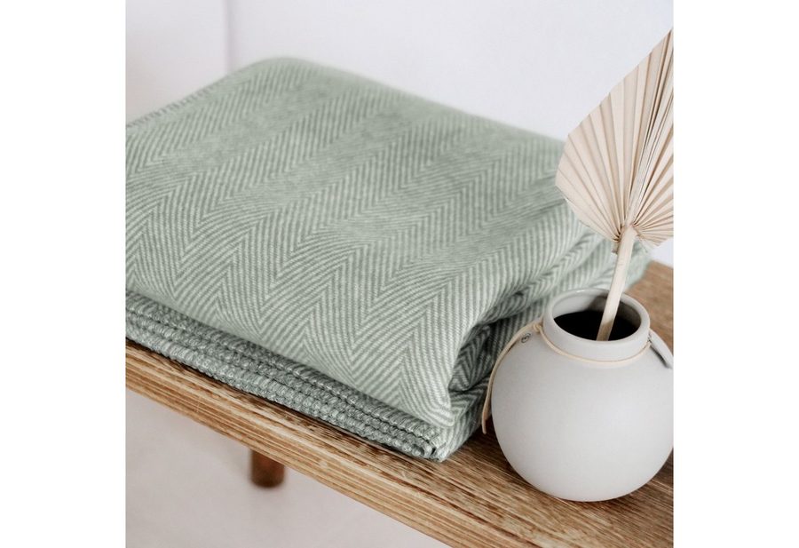 Wolldecke leichte Kuscheldecke FINN aus 100% weicher Bio-Baumwolle 140x200cm, RIEMA Germany, Bio- Sofadecke aus weicher Baumwolle - Made in Germany - OEKO-TEX von RIEMA Germany