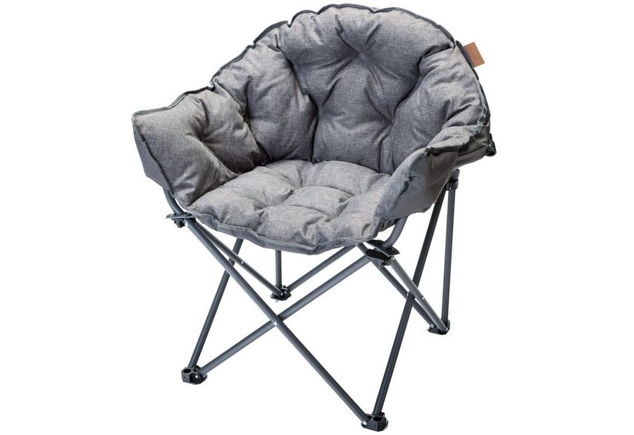 Skandika Campingstuhl Moonchair Premium XL, gepolsterter, bequemer Klappsessel mit Lehne (robust und pflegeleicht), Faltstuhl, Gartenstuhl, Tragetasche, bis 150kg, Indoor/Outdoor, Balkon von Skandika