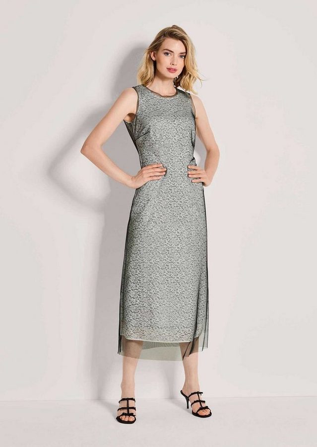 MADELEINE Maxikleid Elegantes Tüllkleid mit Spitzendetails Baumwollkleid mit Rundhals, Knielänge und ohne Arm von MADELEINE