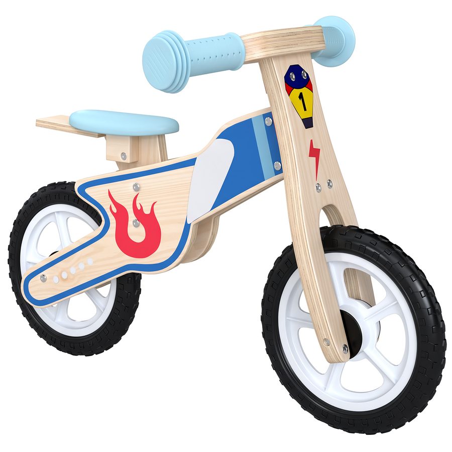 AIYAPLAY Kinder Laufrad 3-5 Jahre Baby bis 50 kg Holz Lauflernrad mit EVA-Rädern Höhenverstellbarer Sitz Kinderlaufrad Balance Bike Geschenke für Jungen Mädchen Spielzeug Naturholz   Aosom von AIYAPLAY
