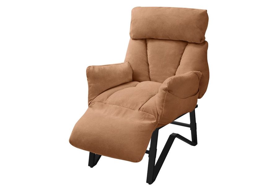 ML-DESIGN Loungesessel Sessel mit Liegefunktion & Fußablage Relaxsessel bequem für Wohnzimmer, Fernsehsessel mit verstellbarer Rückenlehne Armlehnen Lesesessel Braun von ML-DESIGN