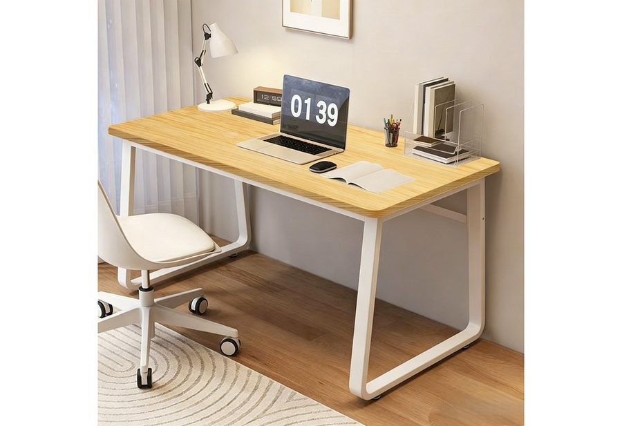 HDHNBA Schreibtisch praktischer Computertisch für Studenten und Home-Office (1-St), stabiler PC-Tisch mit großer Arbeitsfläche, 80/100/120/140cm von HDHNBA