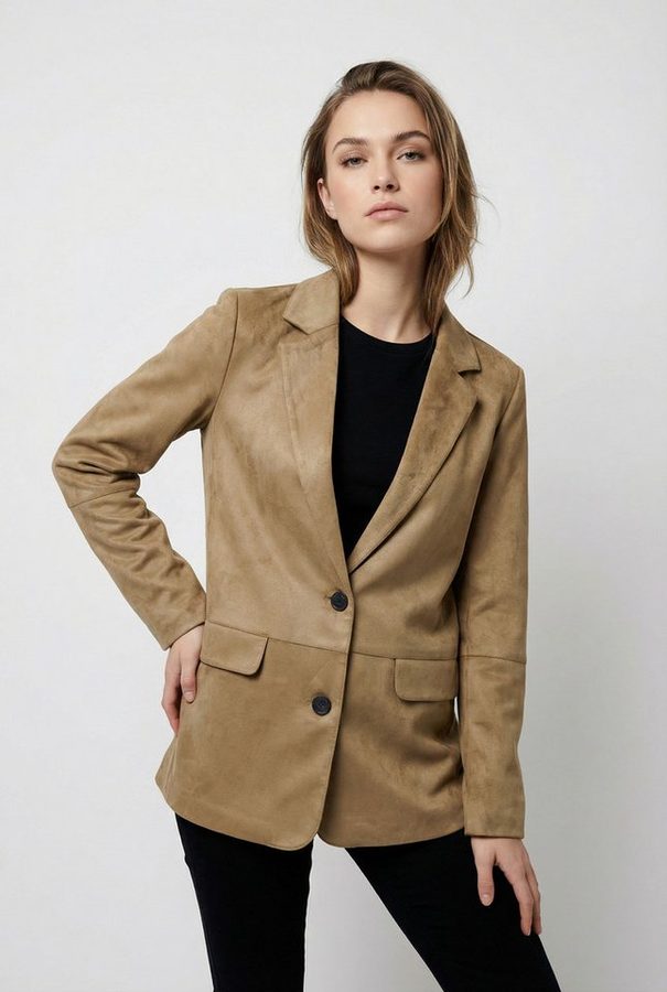 ONLY Lederimitatjacke ONLTULIP FAUX SUEDE BLAZER CC OTW aus Wildlederimitat von Only