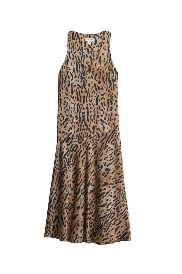Bhoem Maxikleid BHOEM Ärmelloses Maxikleid mit Leopardenmuster (1-tlg) von Bhoem