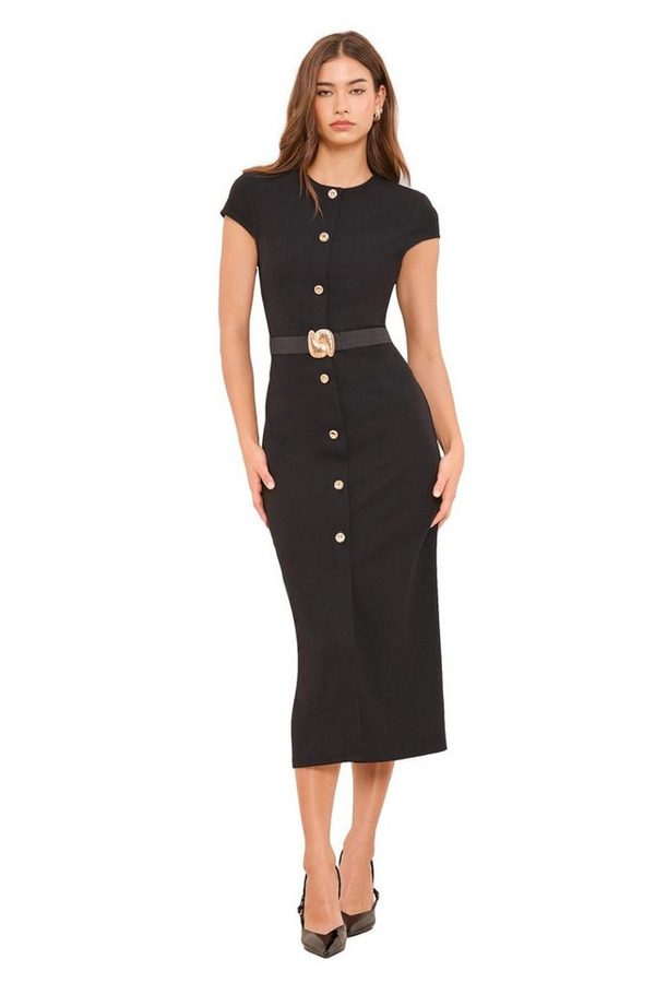 LIPSY Midikleid Lipsy Durchgeknöpftes Midi-Bodyconkleid (1-tlg) von Lipsy