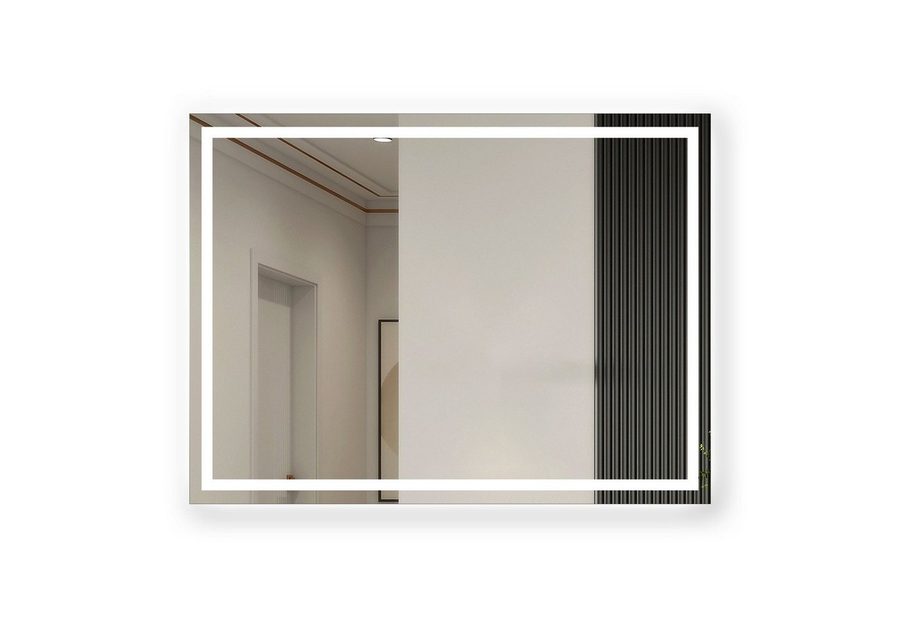 duschspa Badspiegel 50-160 cm Kaltweiß Beschlagfrei, Wandschalter von duschspa
