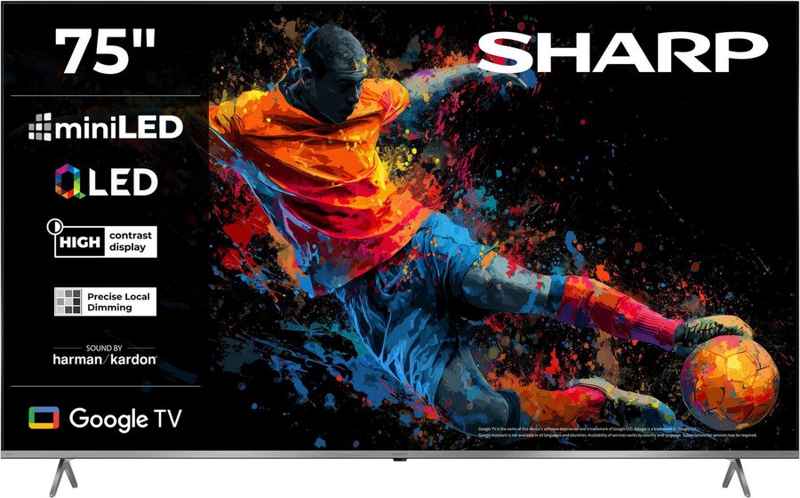 Sharp 4T-C75JPx QLED Mini LED-Fernseher (189 cm/75 Zoll, 4K Ultra HD, Google TV) von Sharp