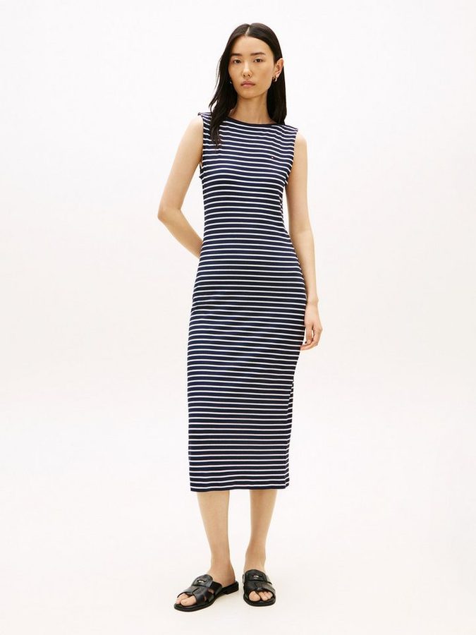Tommy Hilfiger Jerseykleid 5X2 SLIM SLASH-NK DRS von Tommy Hilfiger