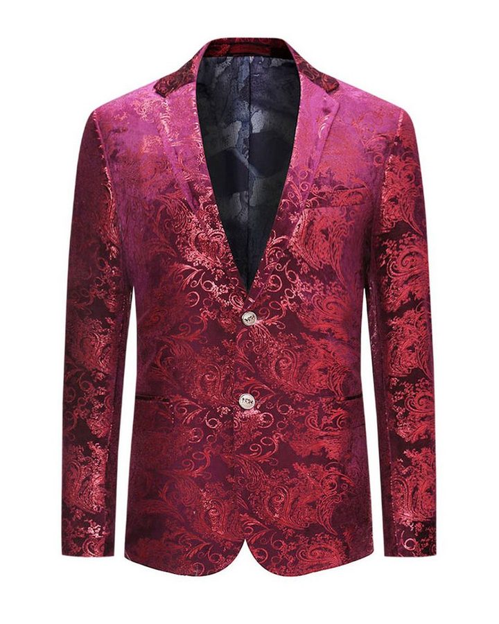 Allthemen Sakko Herren 2 Knöpfe Pailletten Blazer für Party von Allthemen