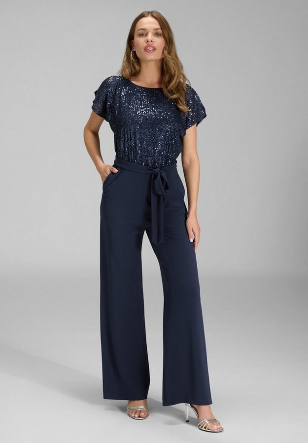 SWING Jumpsuit - Jumpsuit mit Cut-Outs und weitem Bein Oberteil in lockerer Passform von SWING