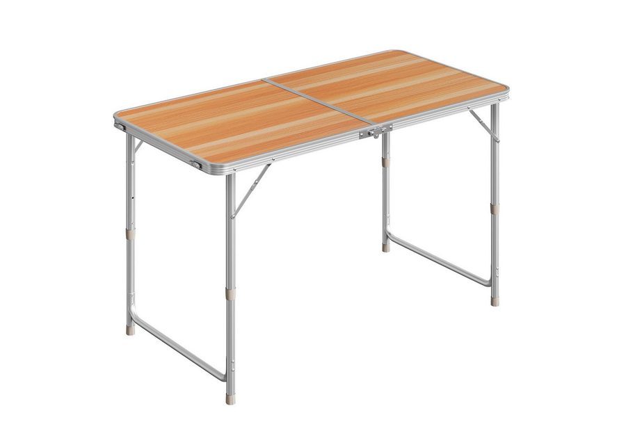 Woltu Campingtisch (1-St), Klapptisch, höhenverstellbar, aus Aluminium MDF von WOLTU