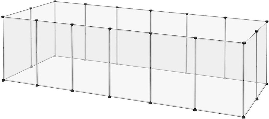 EUGAD Freigehege, DIY 16 Platten Transparent 302x72x102cm von EUGAD