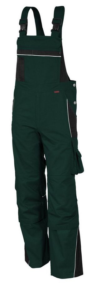 Qualitex Workwear Arbeitslatzhose strapazierfähige PROfessionals Latzhose aus faserverstätktem Gewebe (1-tlg) MG 245 g Blaumann - 15 Taschen - pflegeleichte Arbeitshose - Waschbar von Qualitex Workwear