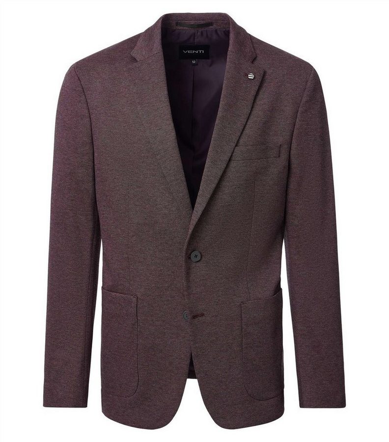VENTI Sakko VENTI City Herren Sakko Revers Casual-Fit Stretch Bi-Color Rot von Venti