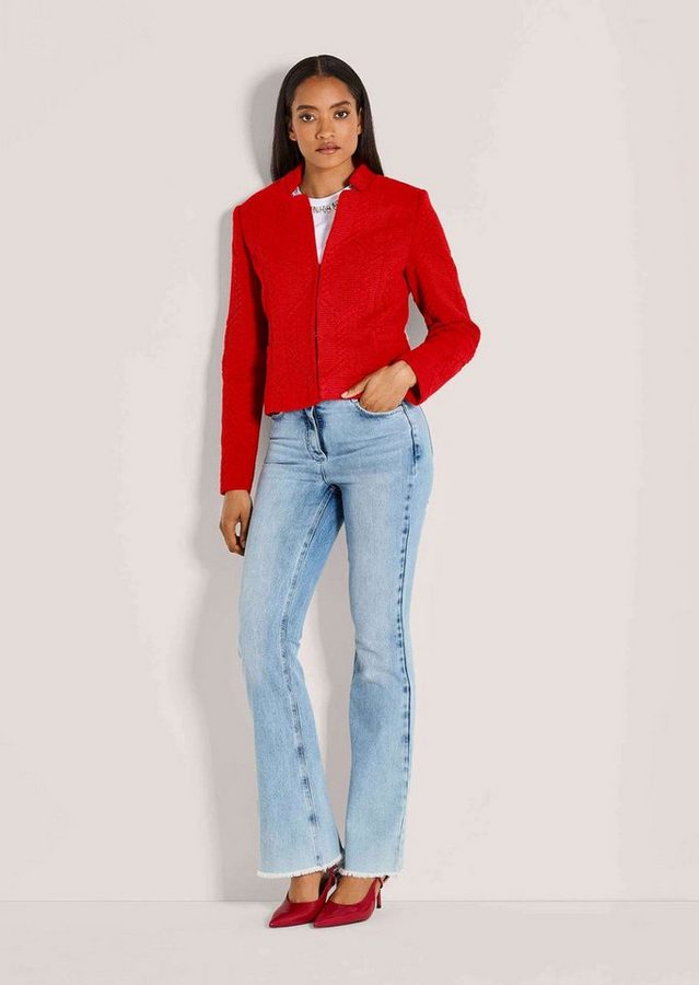 MADELEINE Kurzblazer Eleganter Jerseyblazer im Zopf-Design Blazer mit Stehkragen, Hakenverschluss und langen Ärmeln von MADELEINE