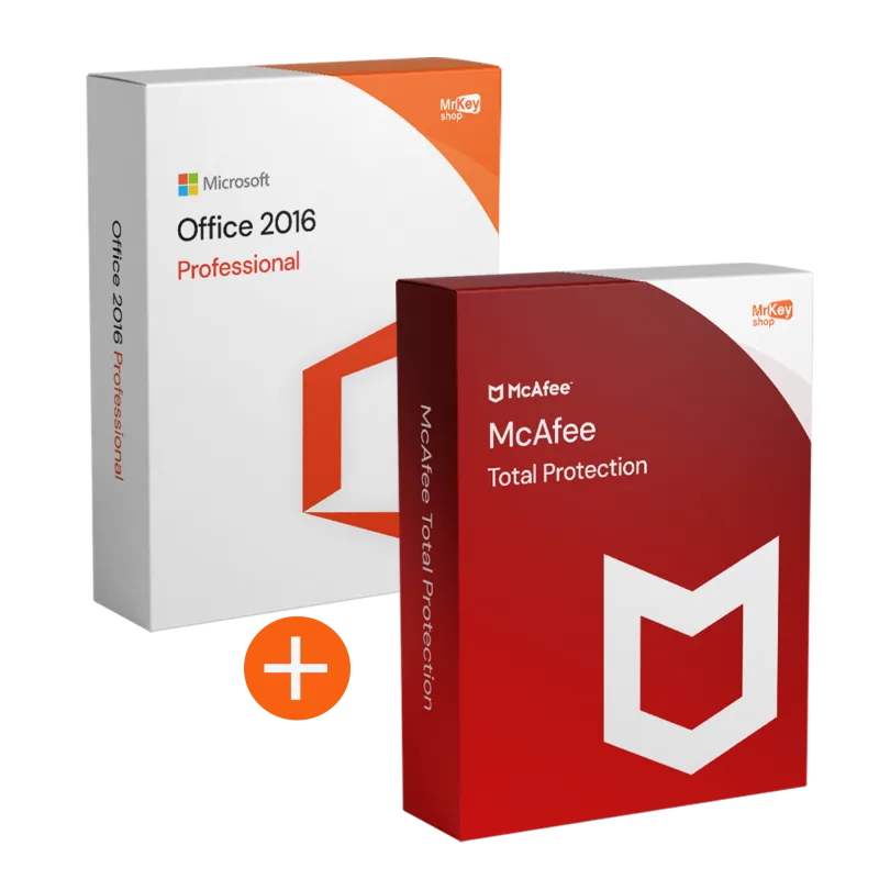 Office 2016 Professional + McAfee Total Protection - Bundle von Microsoft