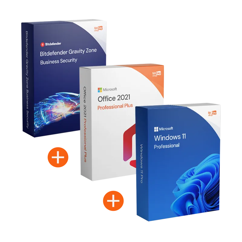 Windows 11 Pro + Office 2021 Pro Plus + Bitdefender GravityZone Core - Bundle von Microsoft