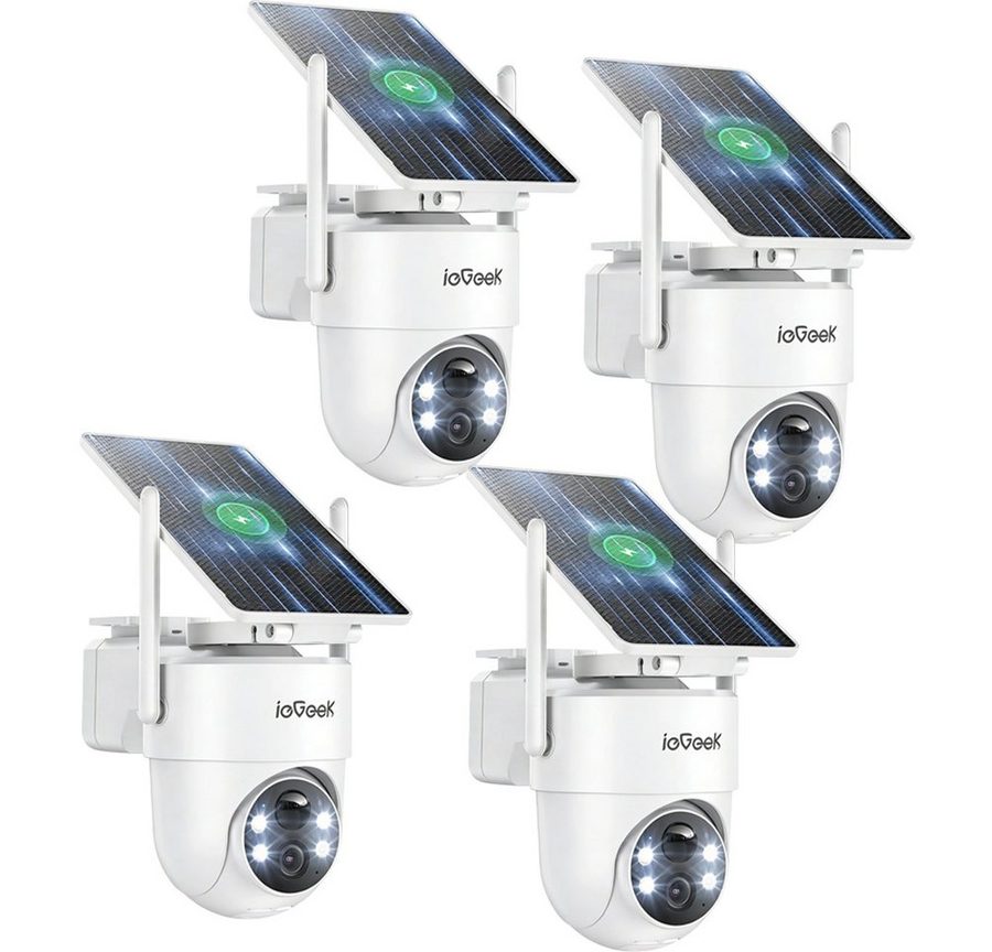 TWUFY IP-Überwachungskamera 2K 3MP Überwachungskamera Aussen Solar Akku Kamera Überwachung (Außen, Outdoor, Außenbereich, Aussen, 360° PTZ Kabellos 2,4G WLAN & Bluetooth Kamera Outdoor Solar Kamera, 4-tlg., Farb-Nachtsicht PIR Bewegungsmelder Lange Zeit Standby, Zwei-Wege-Audio 4x Digitalzoom Type C Außenkamera) von TWUFY