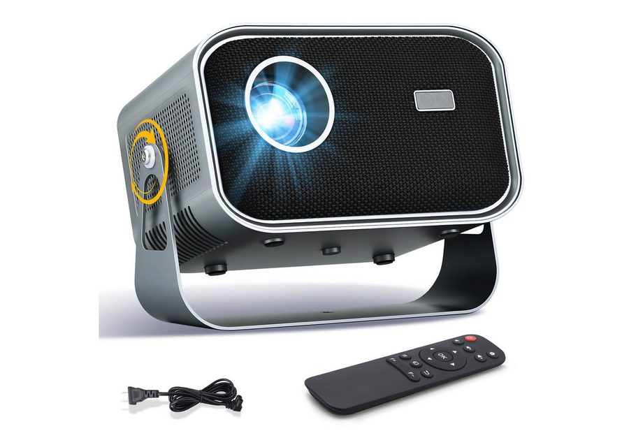 HS Onsing LCD-Beamer 4K 1080P Projektor unterstützt Netflix Youtube LCD-Beamer (12000 lm, 1280×720 px, Autofokus Beamer Augenschonender Projektor Wifi 2,4G 5G Android 11) von HS Onsing