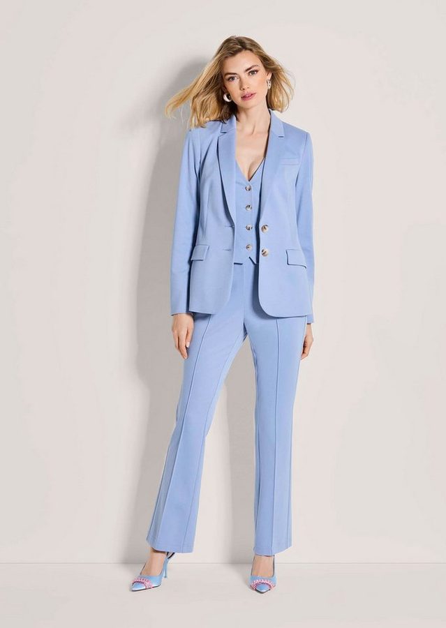 MADELEINE Kurzblazer Floraler Jersey-Blazer in langer Form Florales Design, Reverskragen und Knopfverschluss von MADELEINE